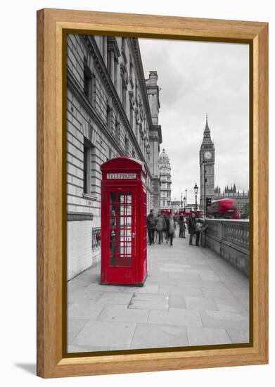 Big Ben, Houses of Parliament and a Red Phone Box, London, England-Jon Arnold-Framed Premier Image Canvas