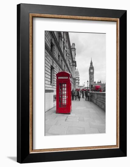 Big Ben, Houses of Parliament and a Red Phone Box, London, England-Jon Arnold-Framed Photographic Print