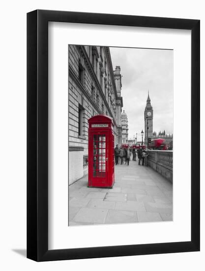 Big Ben, Houses of Parliament and a Red Phone Box, London, England-Jon Arnold-Framed Photographic Print