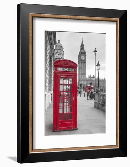 Big Ben, Houses of Parliament and a Red Phone Box, London, England-Jon Arnold-Framed Photographic Print