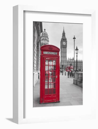 Big Ben, Houses of Parliament and a Red Phone Box, London, England-Jon Arnold-Framed Photographic Print