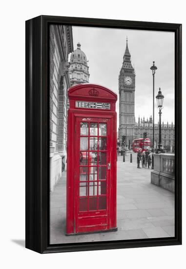 Big Ben, Houses of Parliament and a Red Phone Box, London, England-Jon Arnold-Framed Premier Image Canvas