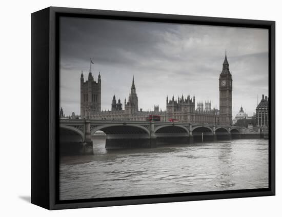 Big Ben, Houses of Parliament and Westminster Bridge, London, England, Uk-Jon Arnold-Framed Premier Image Canvas