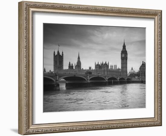 Big Ben, Houses of Parliament and Westminster Bridge, London, England, Uk-Jon Arnold-Framed Photographic Print