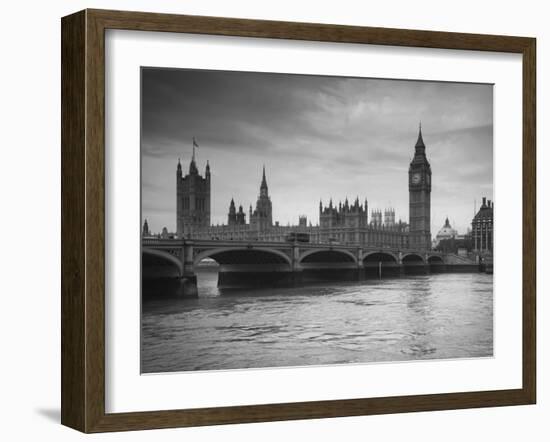 Big Ben, Houses of Parliament and Westminster Bridge, London, England, Uk-Jon Arnold-Framed Photographic Print