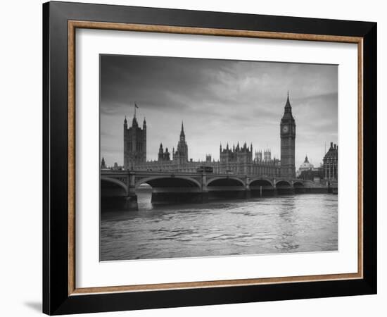 Big Ben, Houses of Parliament and Westminster Bridge, London, England, Uk-Jon Arnold-Framed Photographic Print