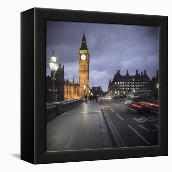 Big Ben, Houses of Parliament and Westminster Bridge, London, England-Jon Arnold-Framed Premier Image Canvas