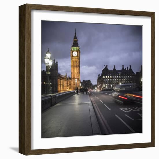 Big Ben, Houses of Parliament and Westminster Bridge, London, England-Jon Arnold-Framed Photographic Print