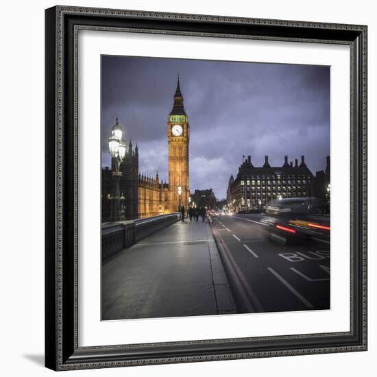 Big Ben, Houses of Parliament and Westminster Bridge, London, England-Jon Arnold-Framed Photographic Print