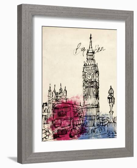 Big Ben in Pen-Morgan Yamada-Framed Art Print