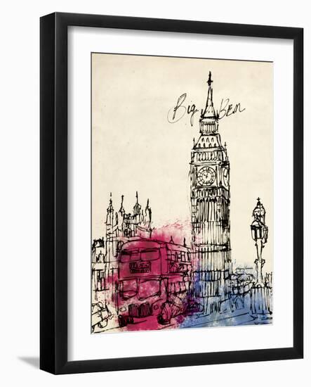 Big Ben in Pen-Morgan Yamada-Framed Art Print