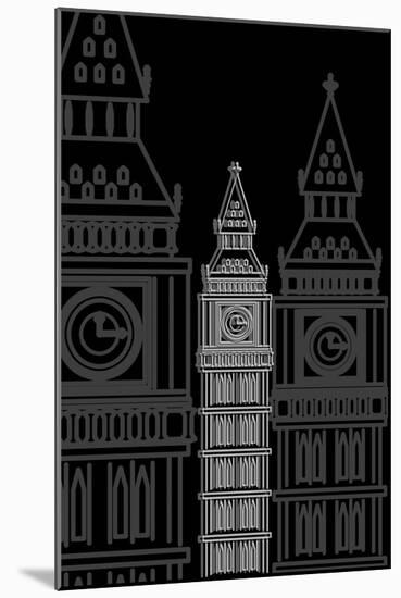 Big Ben Night-Cristian Mielu-Mounted Art Print