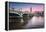 Big Ben, Queen Elizabeth Tower and Wesminster Bridge Illuminated at Dawn, London, United Kingdom-anshar-Framed Premier Image Canvas