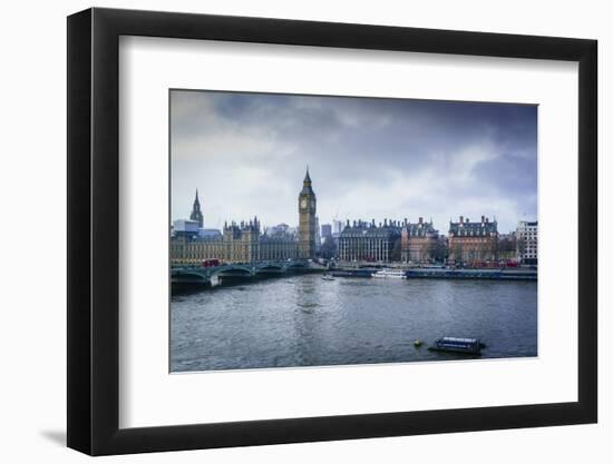 Big Ben (the Elizabeth Tower) and Westminster Bridge on a winter's morning, London, England, United-Fraser Hall-Framed Photographic Print