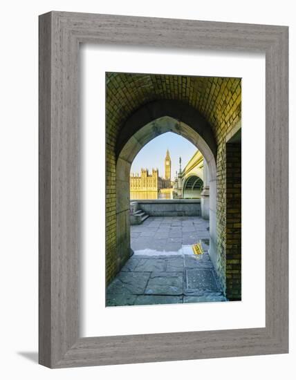 Big Ben, the Palace of Westminster and Westminster Bridge, London, England, United Kingdom, Europe-Fraser Hall-Framed Photographic Print