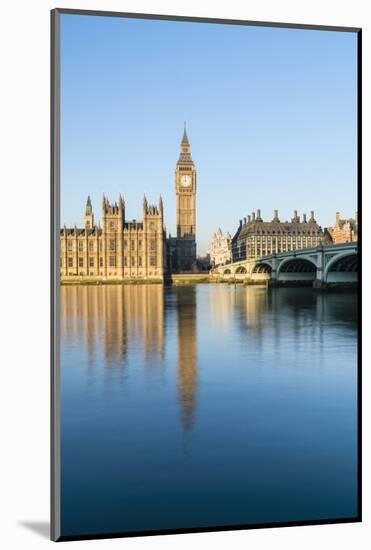 Big Ben, the Palace of Westminster, UNESCO World Heritage Site, and Westminster Bridge, London, Eng-Fraser Hall-Mounted Photographic Print