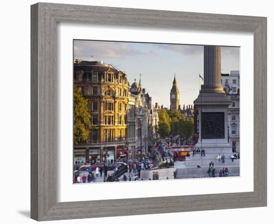 Big Ben, Whitehall and Trafalgar Sqaure, London, England-Jon Arnold-Framed Photographic Print