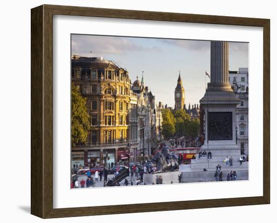 Big Ben, Whitehall and Trafalgar Sqaure, London, England-Jon Arnold-Framed Photographic Print