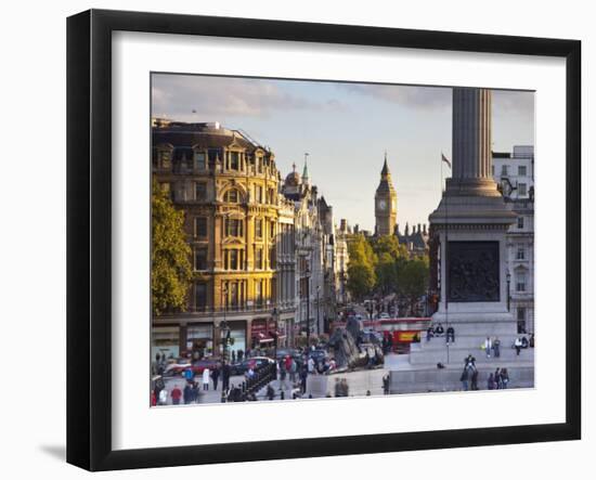 Big Ben, Whitehall and Trafalgar Sqaure, London, England-Jon Arnold-Framed Photographic Print