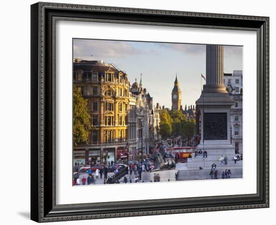 Big Ben, Whitehall and Trafalgar Sqaure, London, England-Jon Arnold-Framed Photographic Print