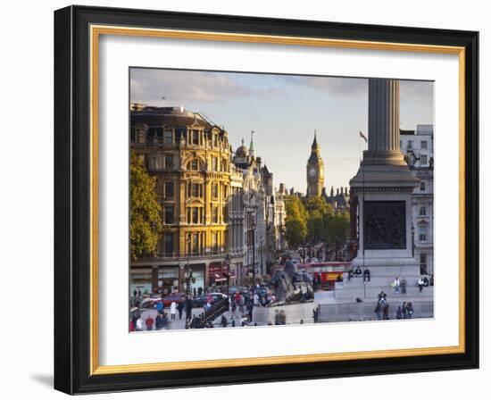 Big Ben, Whitehall and Trafalgar Sqaure, London, England-Jon Arnold-Framed Photographic Print