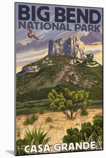 Big Bend National Park, Texas - Casa Grande-Lantern Press-Mounted Art Print