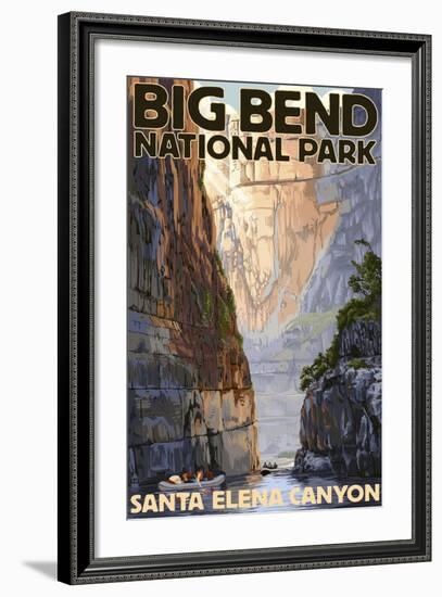 Big Bend National Park, Texas - Santa Elena Canyon-Lantern Press-Framed Premium Giclee Print