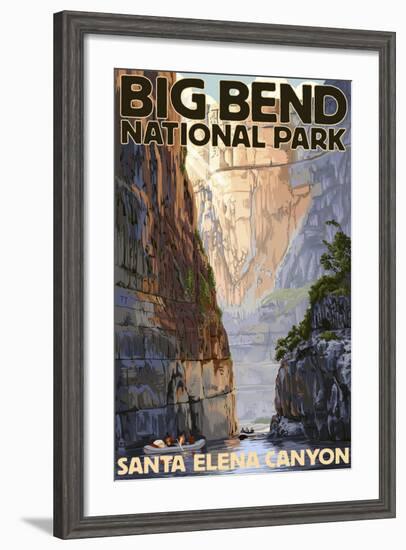 Big Bend National Park, Texas - Santa Elena Canyon-Lantern Press-Framed Premium Giclee Print