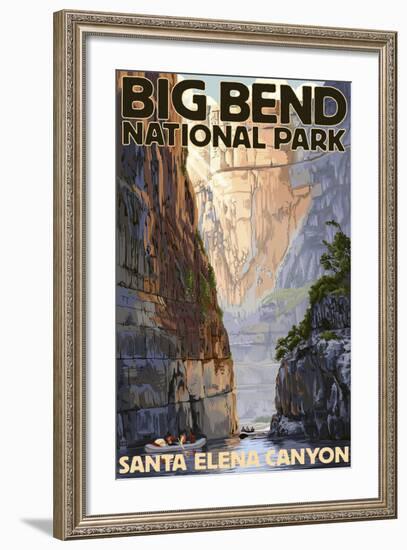 Big Bend National Park, Texas - Santa Elena Canyon-Lantern Press-Framed Premium Giclee Print