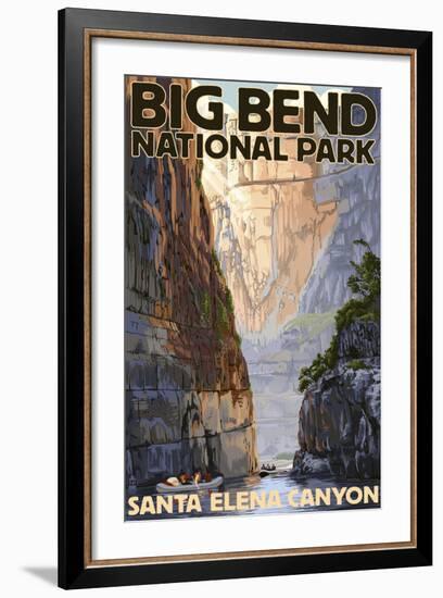 Big Bend National Park, Texas - Santa Elena Canyon-Lantern Press-Framed Premium Giclee Print