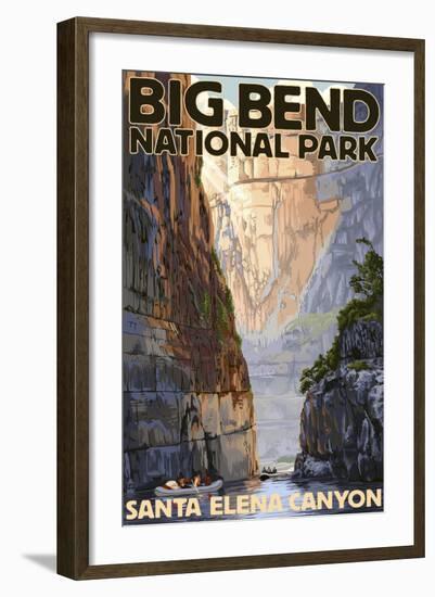 Big Bend National Park, Texas - Santa Elena Canyon-Lantern Press-Framed Premium Giclee Print