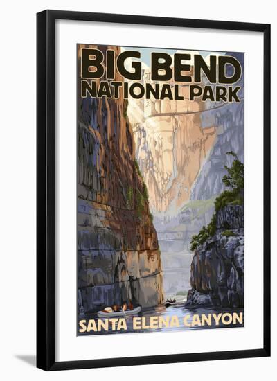 Big Bend National Park, Texas - Santa Elena Canyon-Lantern Press-Framed Premium Giclee Print