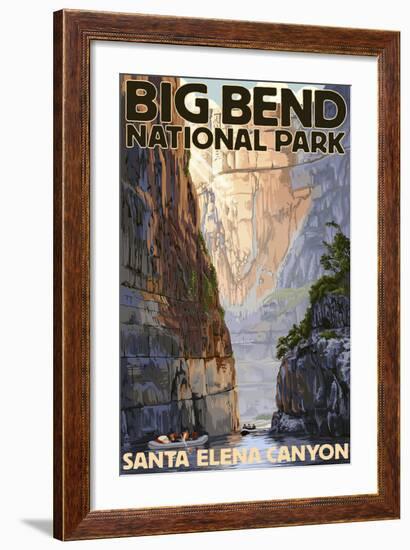 Big Bend National Park, Texas - Santa Elena Canyon-Lantern Press-Framed Premium Giclee Print