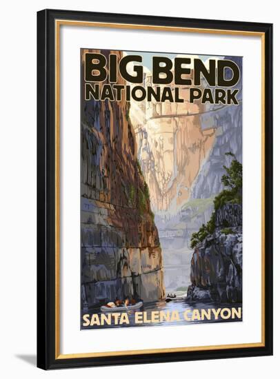 Big Bend National Park, Texas - Santa Elena Canyon-Lantern Press-Framed Premium Giclee Print