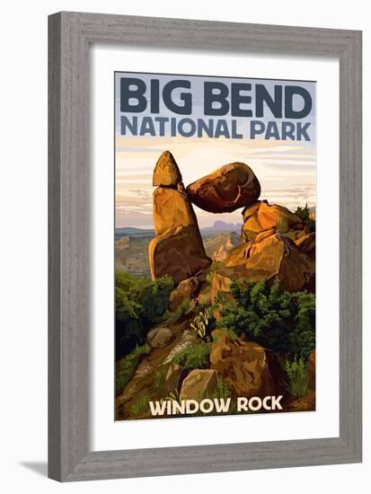 Big Bend National Park, Texas - Window Rock-Lantern Press-Framed Premium Giclee Print