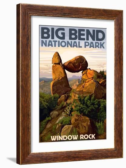 Big Bend National Park, Texas - Window Rock-Lantern Press-Framed Premium Giclee Print