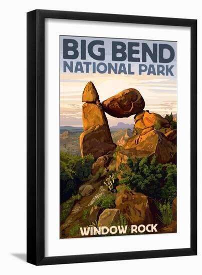 Big Bend National Park, Texas - Window Rock-Lantern Press-Framed Premium Giclee Print