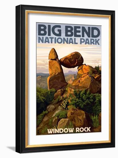 Big Bend National Park, Texas - Window Rock-Lantern Press-Framed Premium Giclee Print