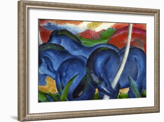 Big Blue Horses-Franz Marc-Framed Giclee Print