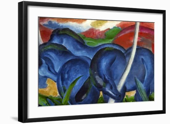 Big Blue Horses-Franz Marc-Framed Giclee Print