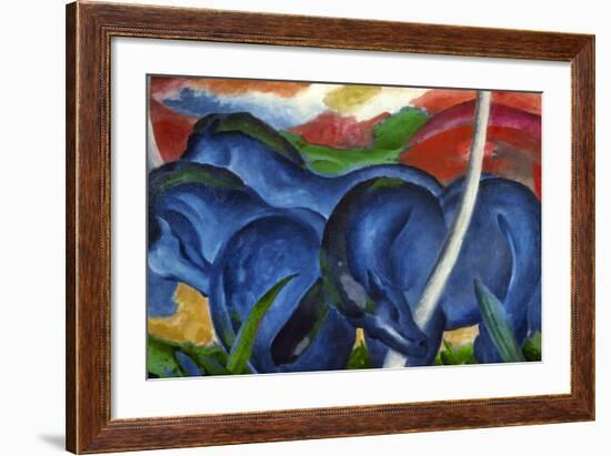 Big Blue Horses-Franz Marc-Framed Giclee Print