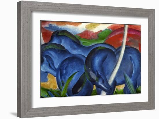 Big Blue Horses-Franz Marc-Framed Giclee Print