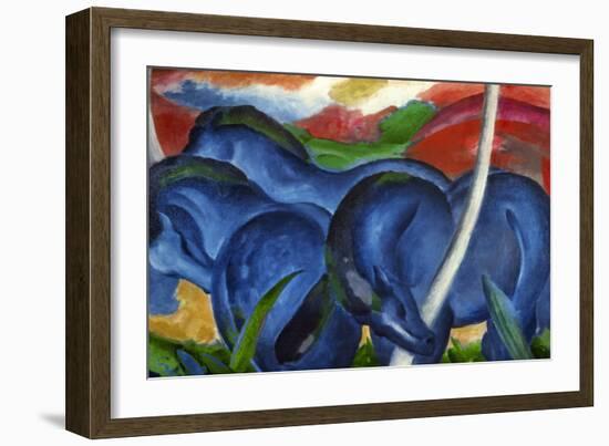 Big Blue Horses-Franz Marc-Framed Giclee Print