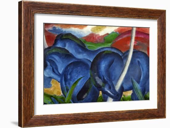 Big Blue Horses-Franz Marc-Framed Giclee Print