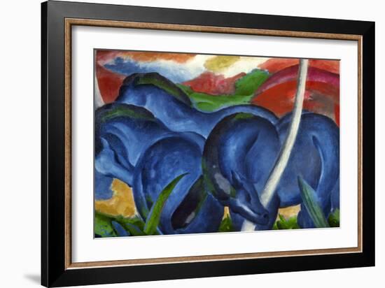 Big Blue Horses-Franz Marc-Framed Giclee Print