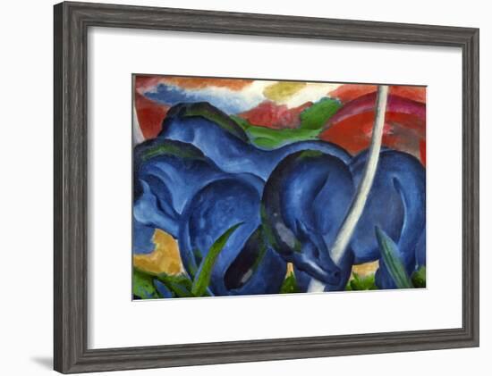 Big Blue Horses-Franz Marc-Framed Giclee Print