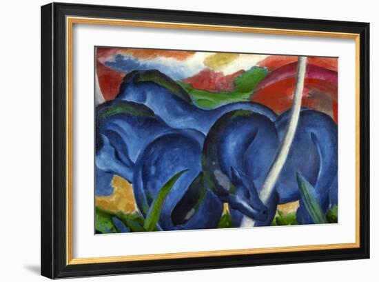 Big Blue Horses-Franz Marc-Framed Giclee Print