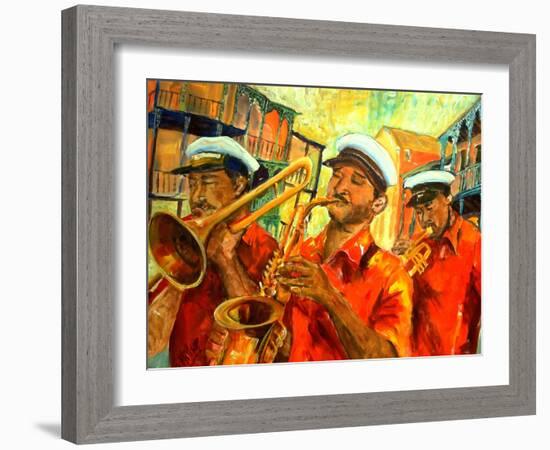 Big Brass Beat In New Orleans-Diane Millsap-Framed Art Print