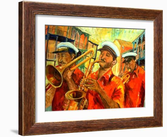 Big Brass Beat In New Orleans-Diane Millsap-Framed Art Print