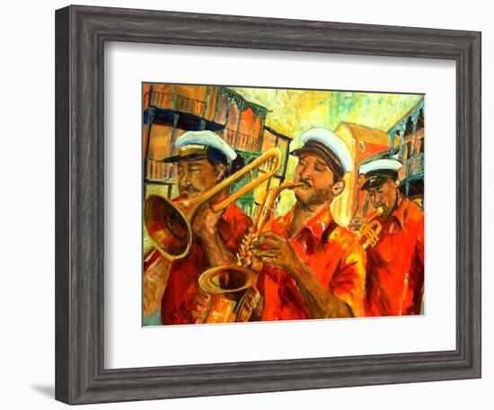 Big Brass Beat In New Orleans-Diane Millsap-Framed Art Print